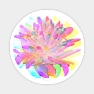 Nature Art Abstract Bromeliad Flower Digital Art Magnet
